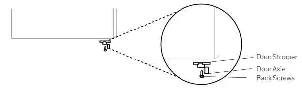 Honeywell H48WCB Can Beverage Cooler - Reversing the Door Swing 2