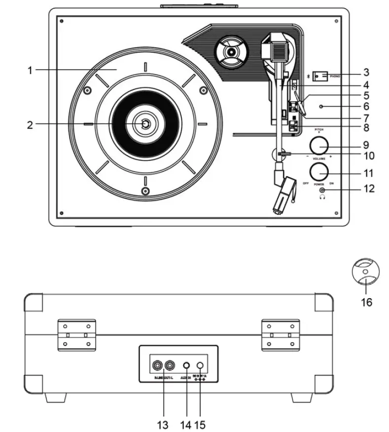 CROSLEY CR8005D Cruiser Deluxe Turntable-fig1
