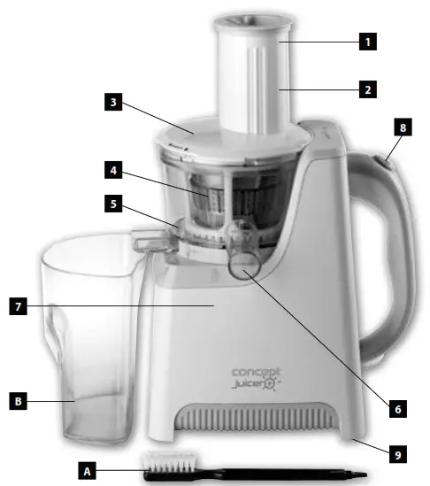 CONCEPT LO 7046 vegetables JUICER - PRODUCT DESCRIPTION