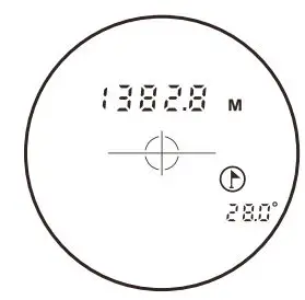 UNI-T LM2000 Laser Rangefinder User Manual - Flagpole lock mode