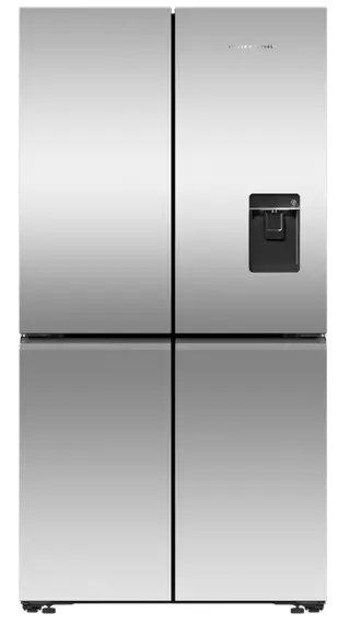FISHER PAYKEL RF605QNUVX1 90.5cm Freestanding Quad Door Refrigerator Freezer