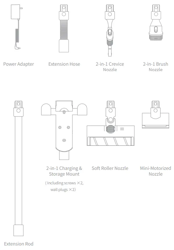 dreame V11 Cordless Vacuum Cleaner - Accessories