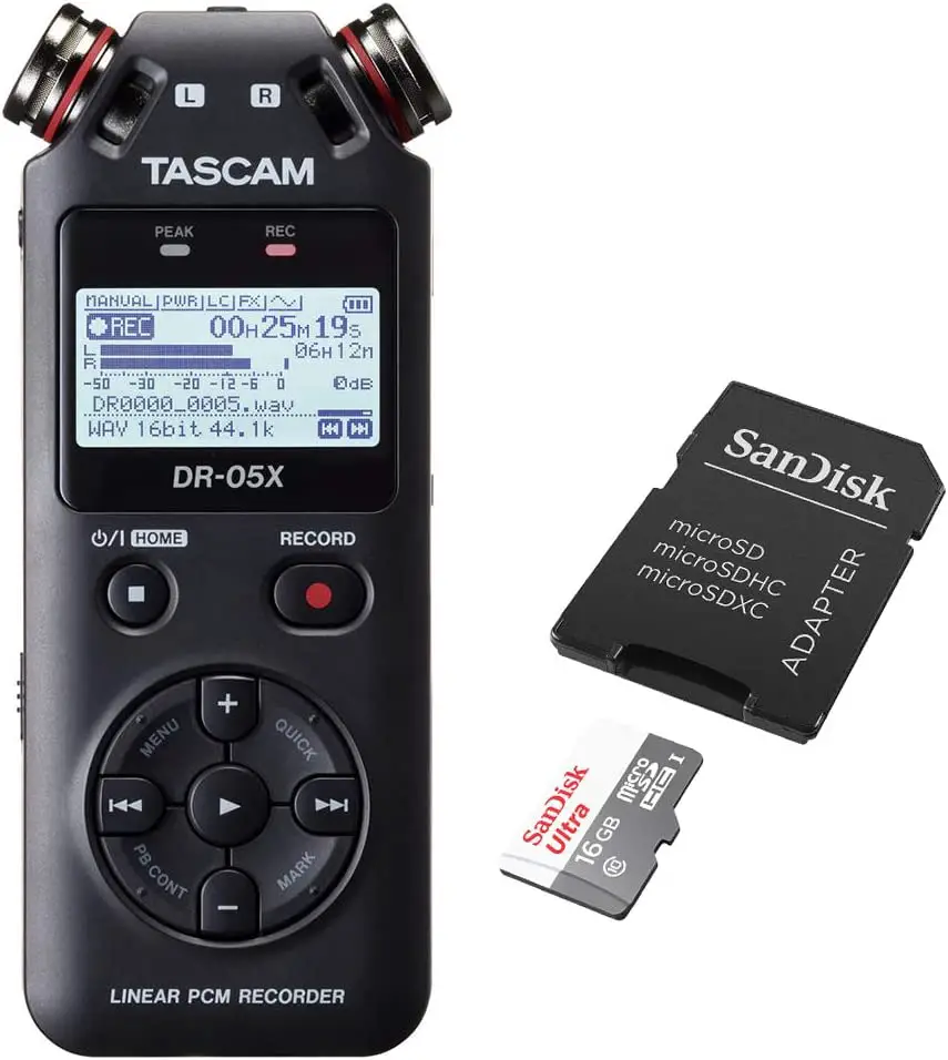 Tascam-DR-05X-2-Input-2-Track-Portable-Audio-Recorder