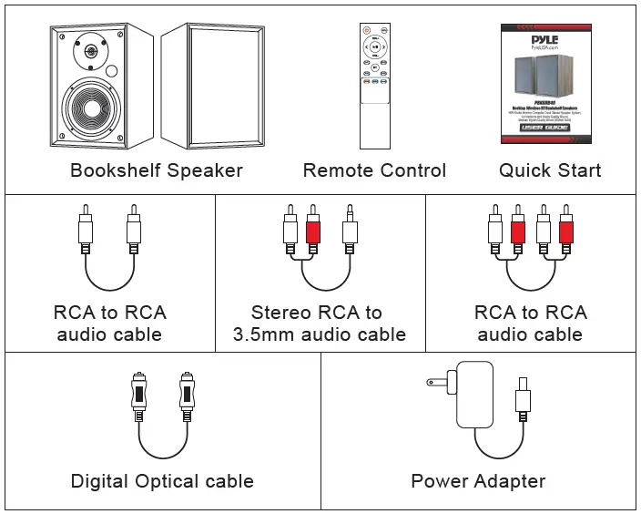 PYLE-PBKSRB40-Desktop-Wireless-BT-Bookshelf-Speakers-User-Guide-FIG-