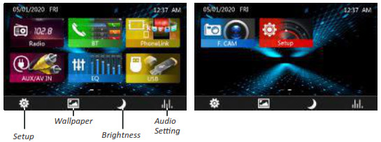 SOUND STREAM VM-700HB 2 DIN MP3MP4 USB Player - Main Menu