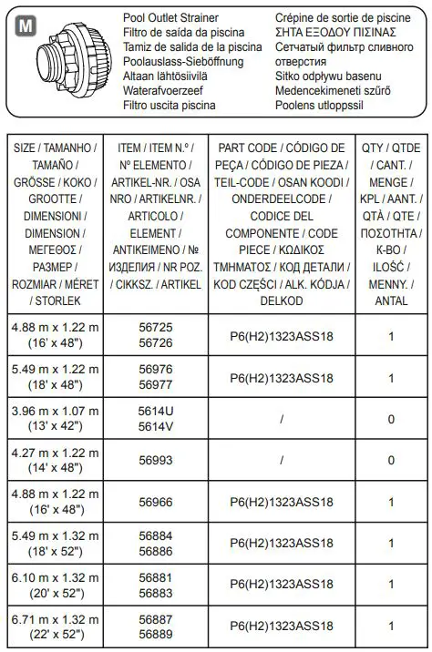 Bestway 488x122cm Power Steel Swim Vista Instruction Manual - POWER STEEL™ M