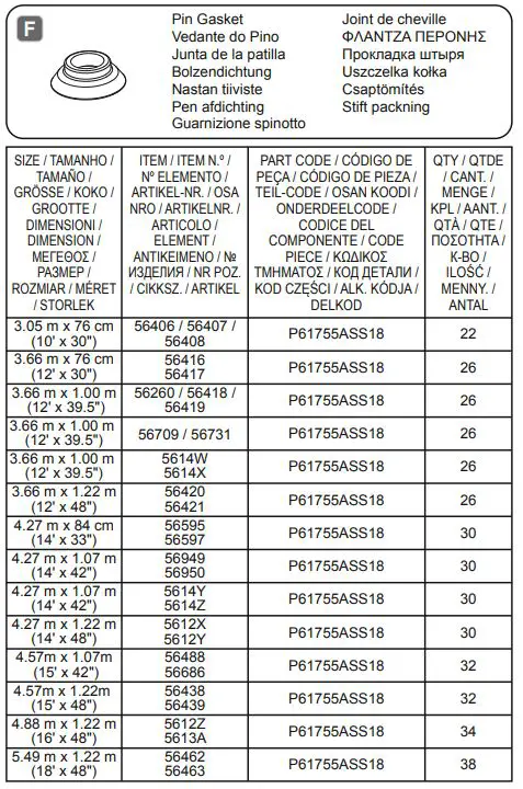 Bestway 488x122cm Power Steel Swim Vista Instruction Manual - STEEL PRO MAX™ F