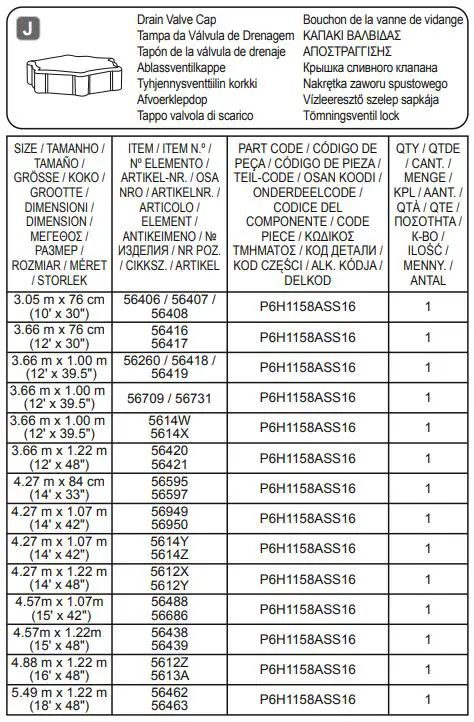 Bestway 488x122cm Power Steel Swim Vista Instruction Manual - STEEL PRO MAX™ J