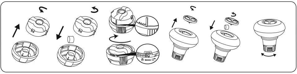 Bestway 488x122cm Power Steel Swim Vista Instruction Manual - Using chemical tablets