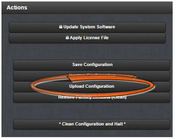 orolia SecureSync 2400 Time & Frequency Reference Solution Installation Guide - In the Actions panel