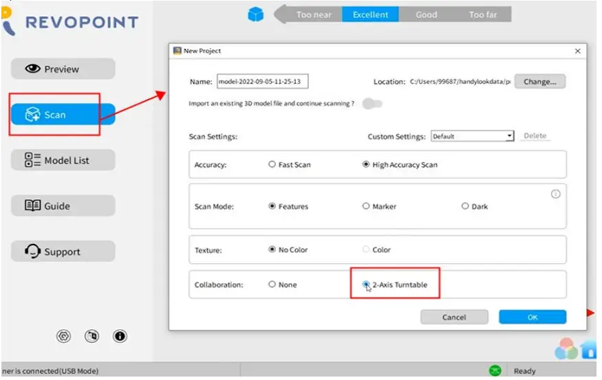 REVOPOINT A230 Dual Axis Turntable for Mini - Figure 8