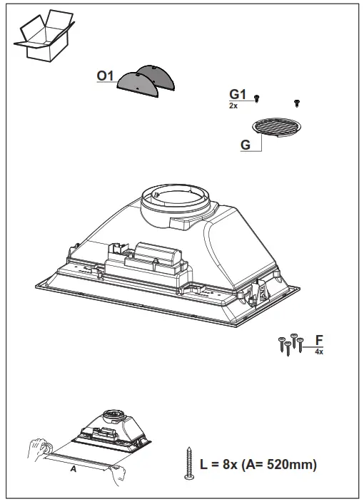 savo G-3305-S Cooker Hood - 1