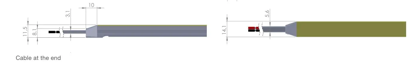 OSRAM LINEARlight Flex Diffuse LED Strip - Cable at the end
