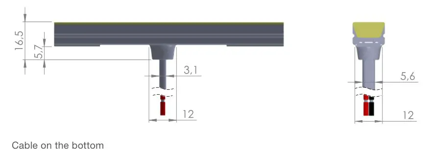 OSRAM LINEARlight Flex Diffuse LED Strip - Cable on the bottom