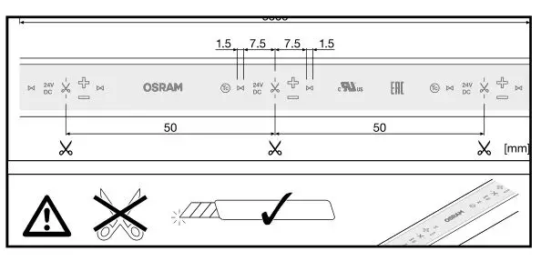 OSRAM LINEARlight Flex Diffuse LED Strip - Cutting