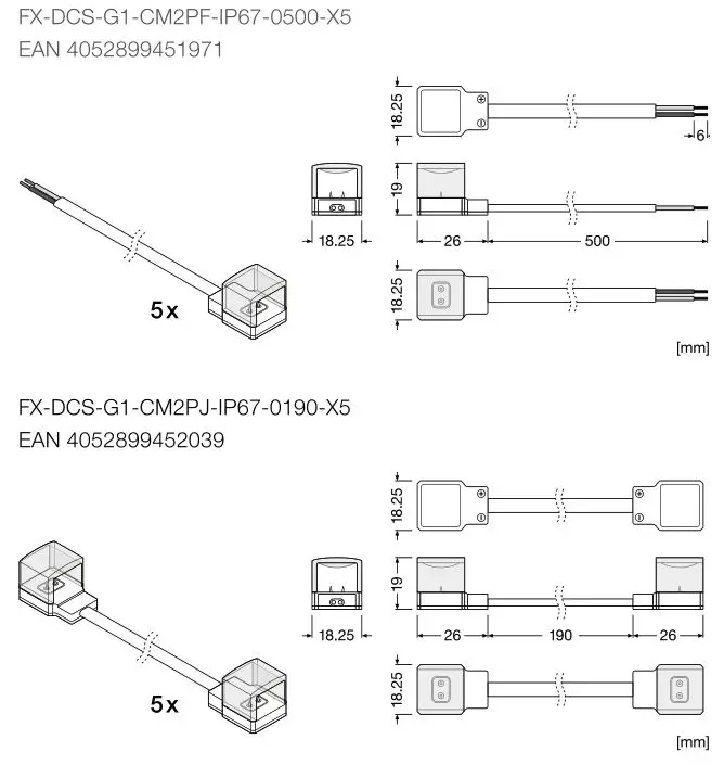OSRAM LINEARlight Flex Diffuse LED Strip - Mechanical dimensions