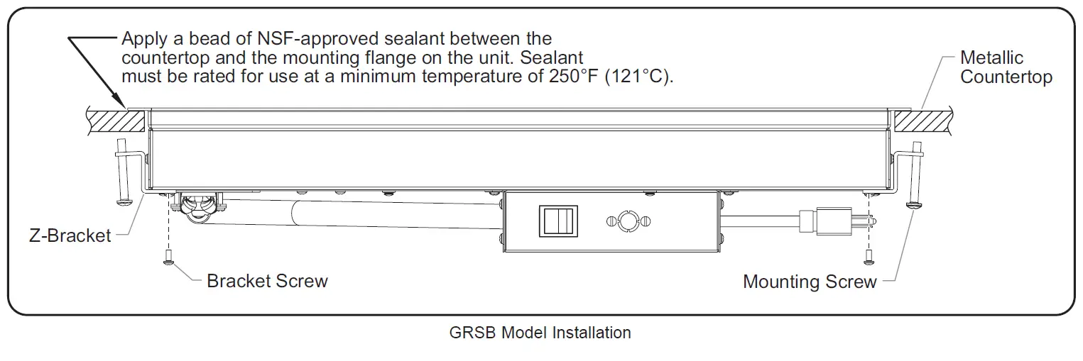 Hatco GRS-24-H Glo-Ray Deep Stainless Steel Top Steel Portable Heated Shelf 11