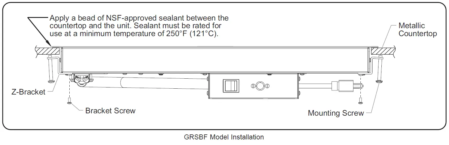 Hatco GRS-24-H Glo-Ray Deep Stainless Steel Top Steel Portable Heated Shelf 12