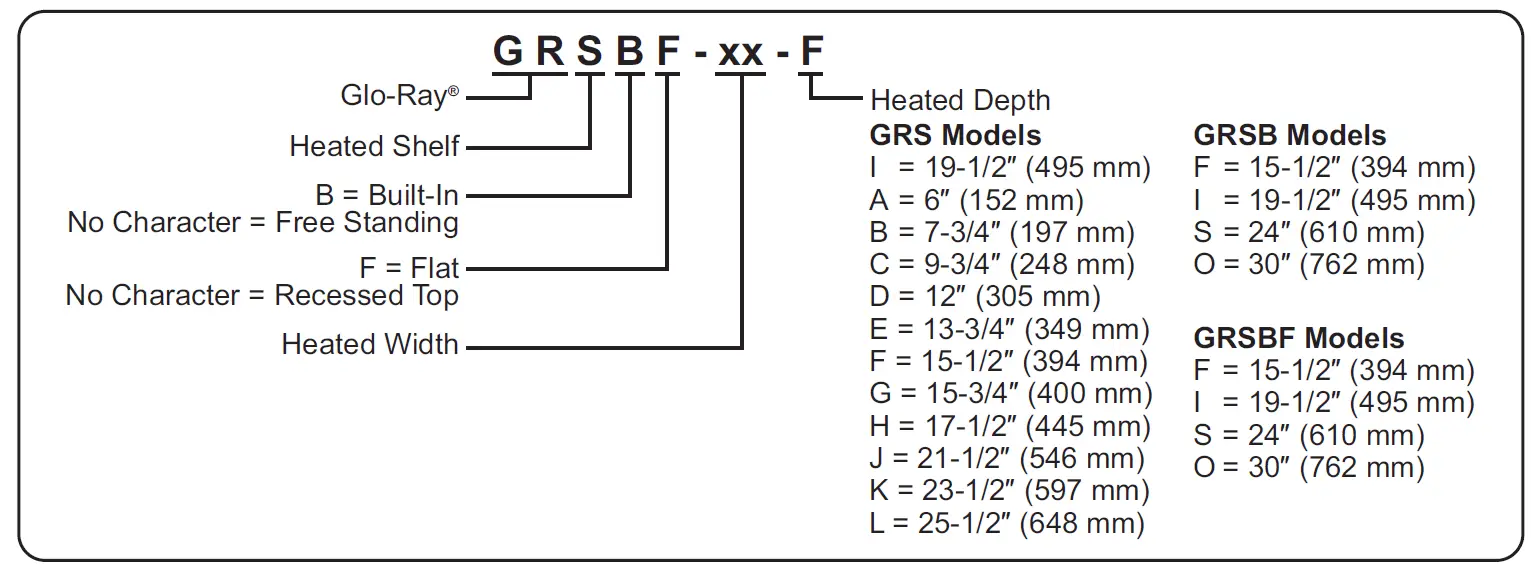 Hatco GRS-24-H Glo-Ray Deep Stainless Steel Top Steel Portable Heated Shelf 3