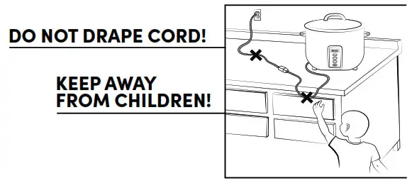 AROMA ARC-1033E Automatic Rice Cooker - Short Cord Instructions