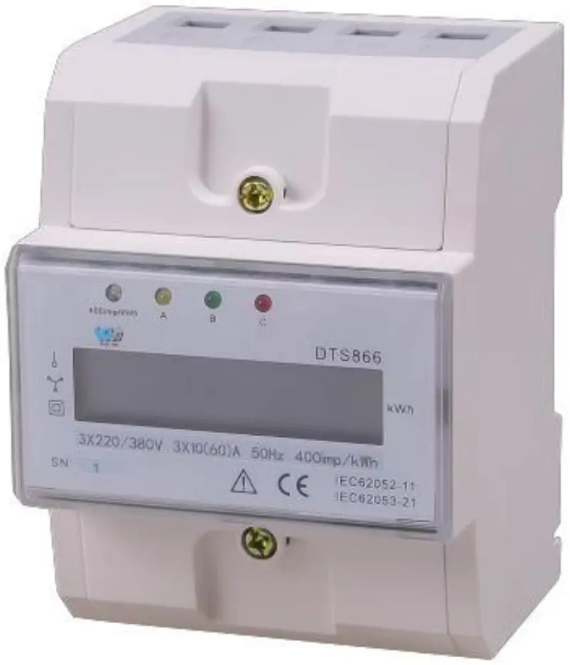 wanwu communication DTS866 Three Phase Four Wire Din Rail Energy Meter