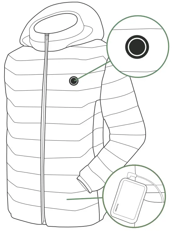 VENUSTAS EGE 10000 5V Battery Heated Jacket - FIGURE 2