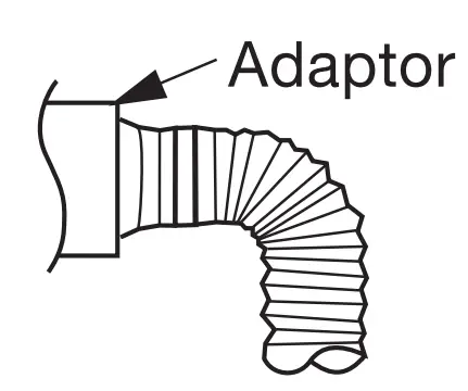 Bend close to duct adaptor