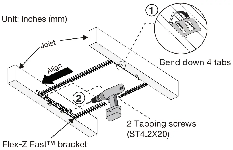 Install Flex-Z Fast™ bracket