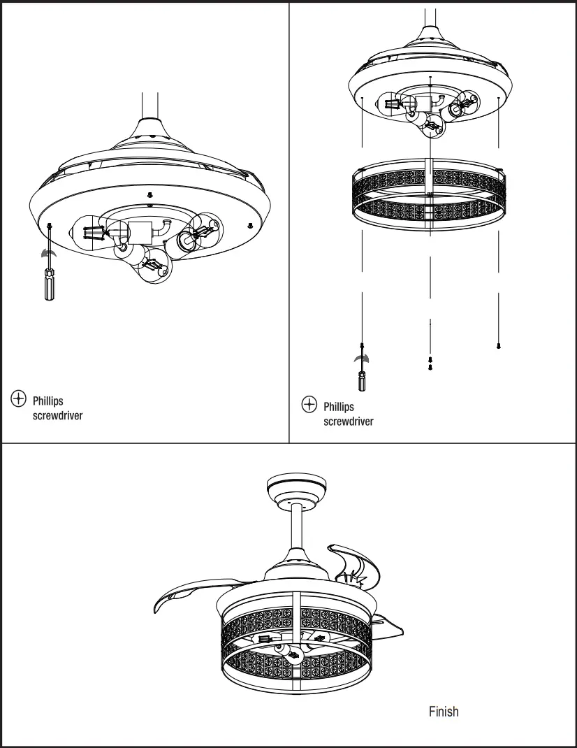 Parrot Uncle F3523110V 36 Inch Farmhouse Ceiling Fan with Lighting and Remote - fig 10