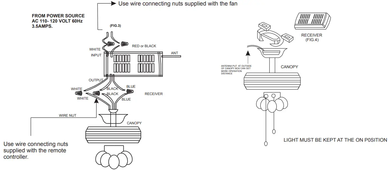 Parrot Uncle F3523110V 36 Inch Farmhouse Ceiling Fan with Lighting and Remote - fig 12