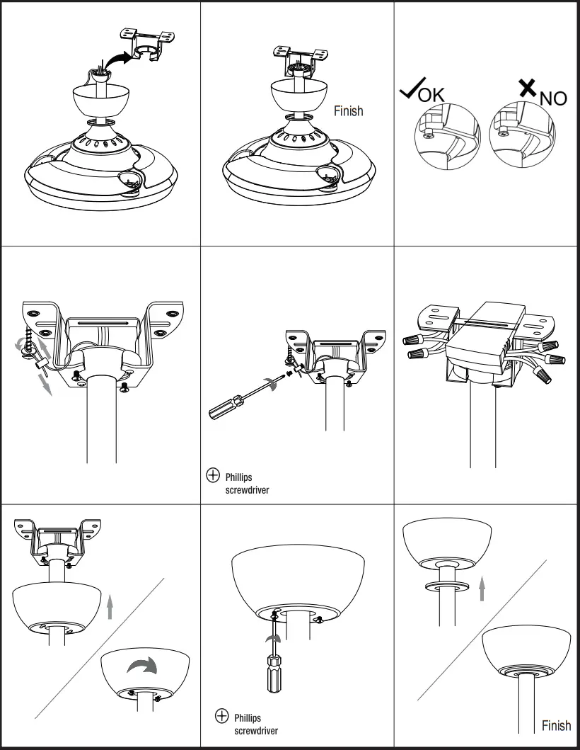 Parrot Uncle F3523110V 36 Inch Farmhouse Ceiling Fan with Lighting and Remote - fig 4