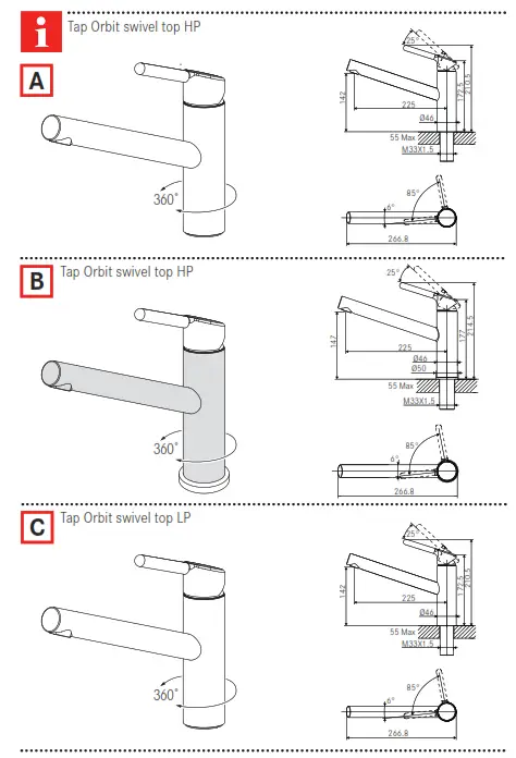 FRANKE SET G200O ORBIT Kitchen Faucet - 1