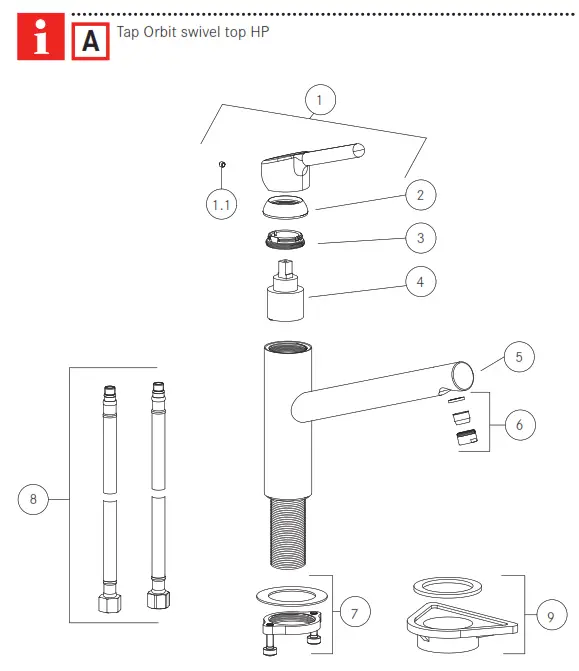 FRANKE SET G200O ORBIT Kitchen Faucet - 11