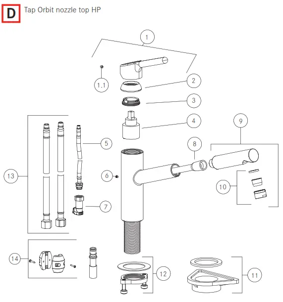 FRANKE SET G200O ORBIT Kitchen Faucet - 14