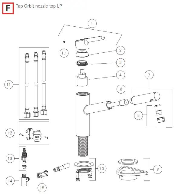 FRANKE SET G200O ORBIT Kitchen Faucet - 16
