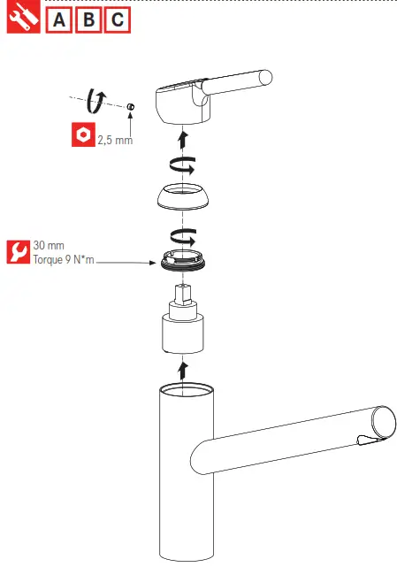 FRANKE SET G200O ORBIT Kitchen Faucet - 9