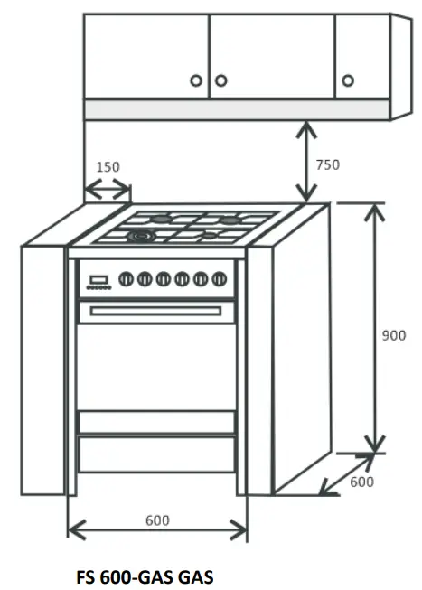 parmco-FS-600-GAS-GAS-60cm-Freestanding-Gas-Hob-and-Gas-Oven-Cooker-FIG 1