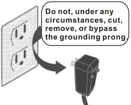 AC PRO CW036IU PTAC Packaged Terminal Air Conditioner Heat Pump - Power supply cord