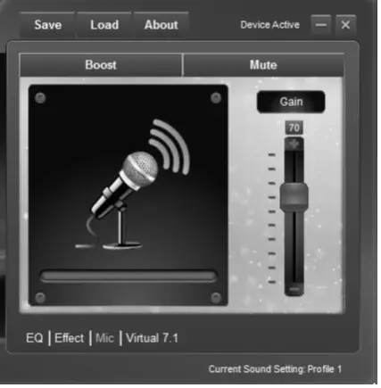 SVEN AP-U996MV 7.1 Gaming Headphones with Microphone - Microphone boost