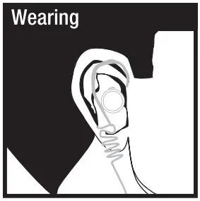 DEWALT DXFRSSV01 FRS Radio In Ear Surveillance Headset with PTT VOX Microphone - Wearing