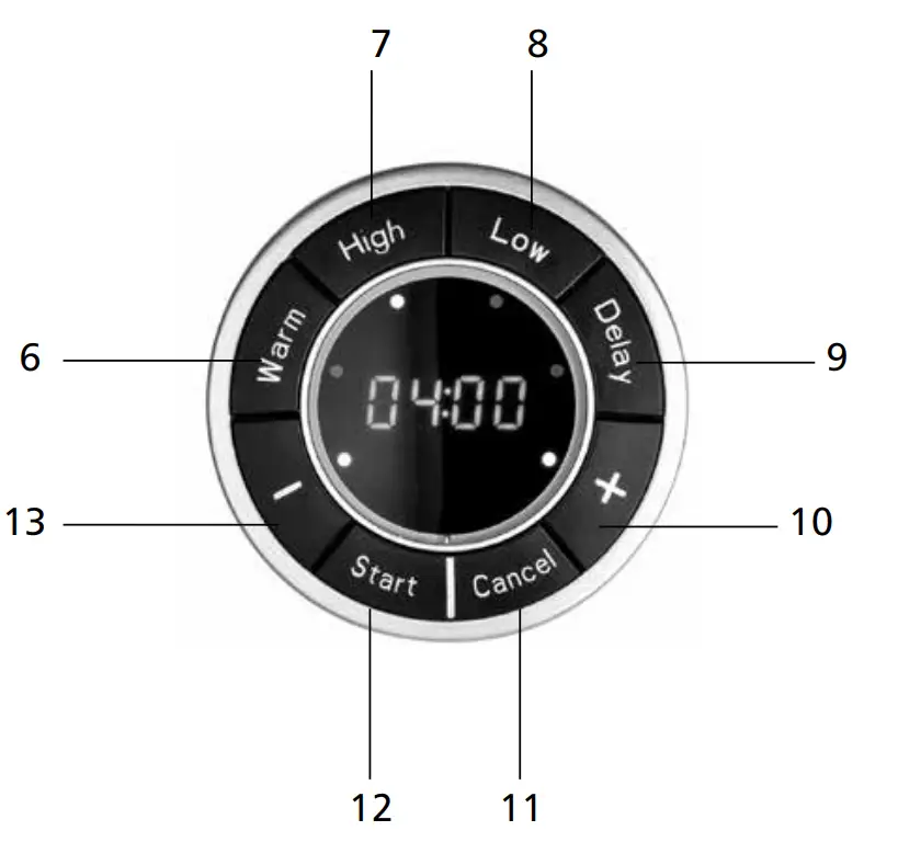 LAKELAND 62797 3.5L Digital Slow Cooker - CONTROL