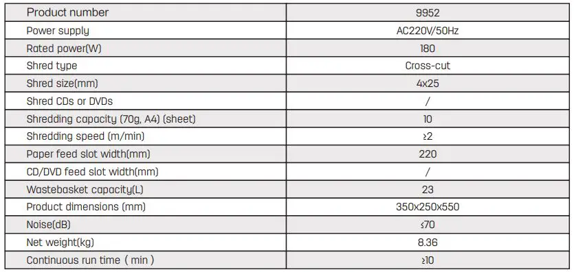 deli 9952 Paper Shredder-fig2