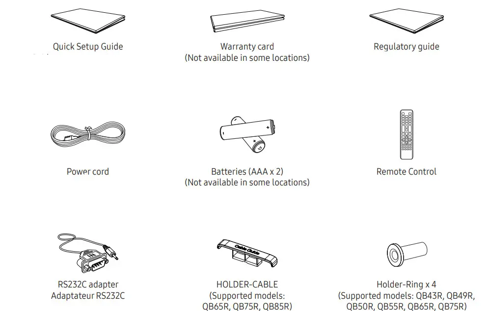 SAMSUNG QB43R 4K UHD Signage - Components
