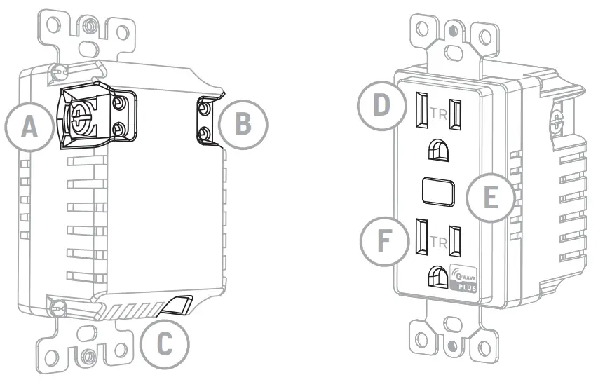 resideo LVS-ZB15R Smart Outlet In-Wall Tamper Resistant- FEATURES