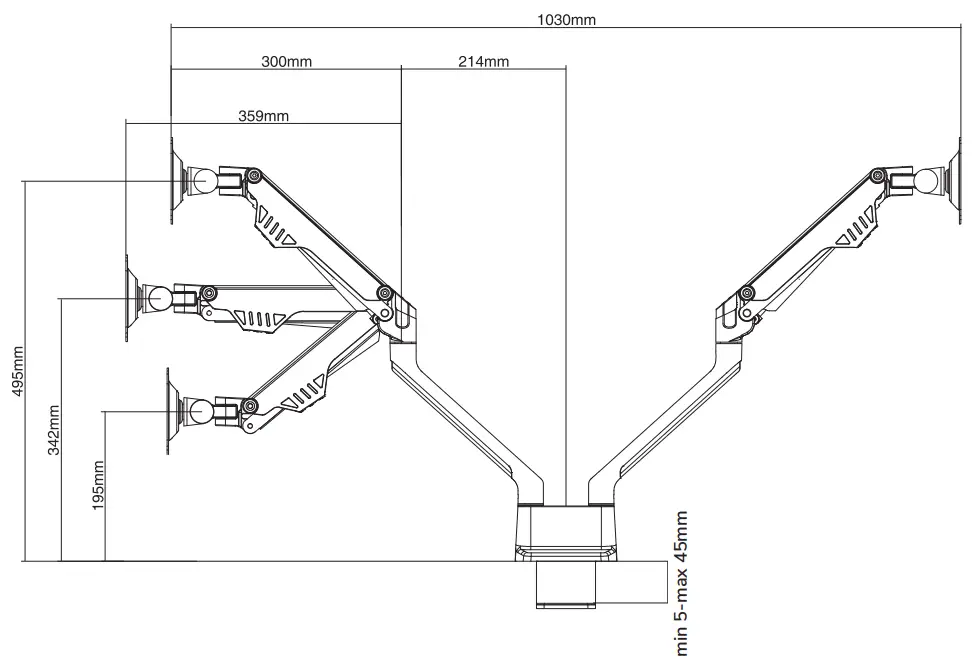 Neomounts FPMA-D750D Monitor Gas Arm Spring - overview