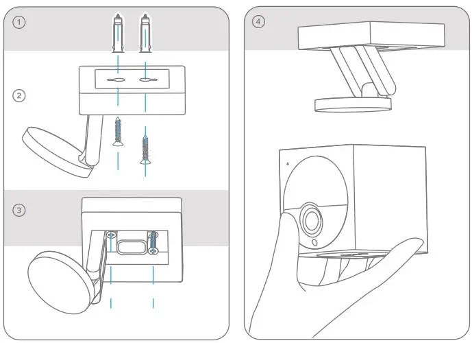 WYZE WVOD1B1 Wireless Outdoor Security Camera User Guide - Ceiling Mounting