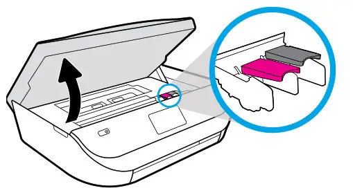 Open cartridge access door