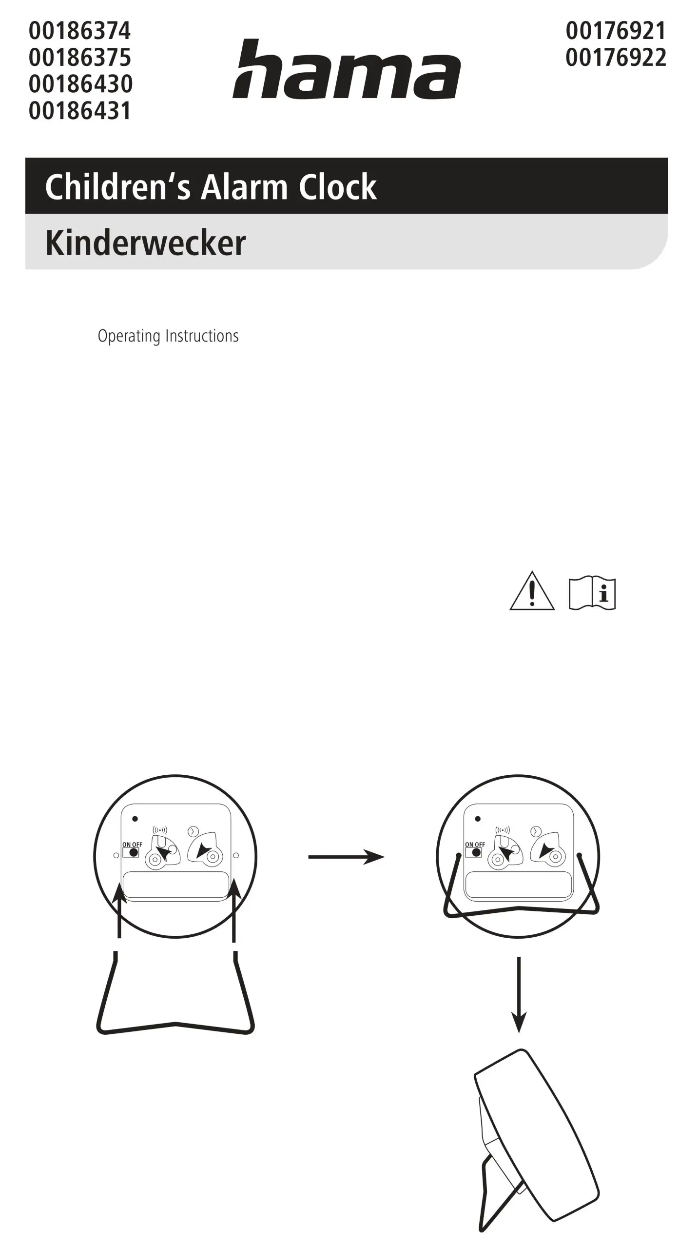 hama Childrens Alarm Clock Instruction Manual