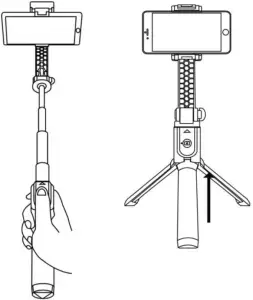 Selfie stick and tripod