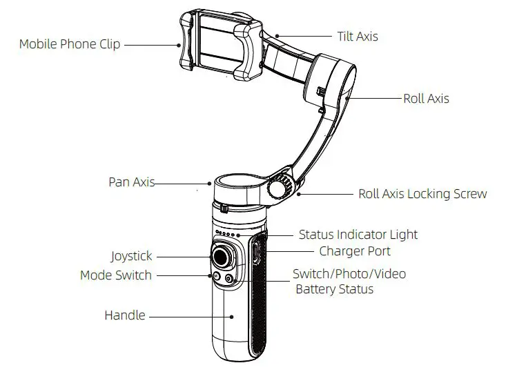 INKEE GE779HA0UUPLMNAFAMZ Dolphin Compact 3- Smartphone Gimbal Stabilizer fig2